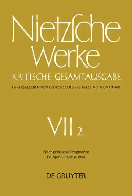 Cover of Nachgelassene Fragmente Frühjahr - Herbst 1884