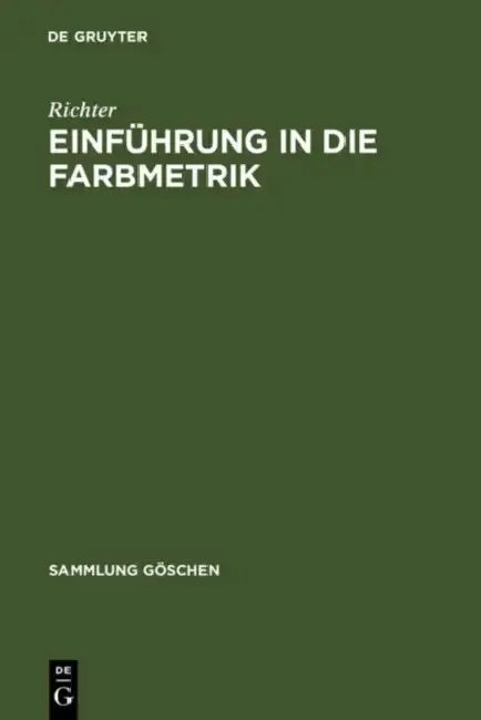 Cover of Einführung in die Farbmetrik