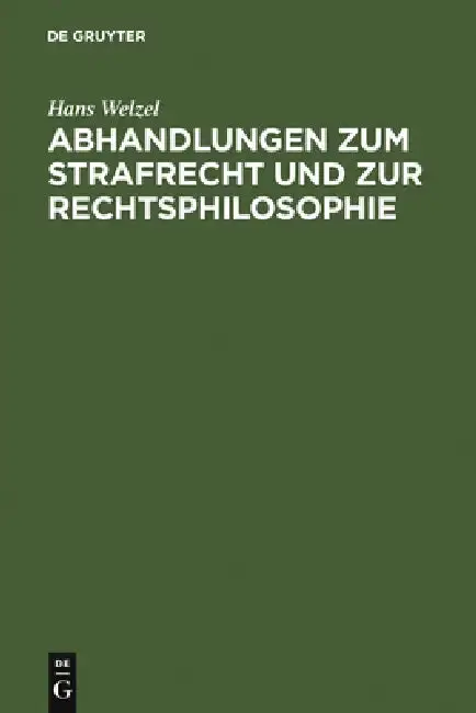 Cover of Abhandlungen zum Strafrecht und zur Rechtsphilosophie
