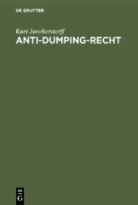 Cover of Anti-Dumping-Recht