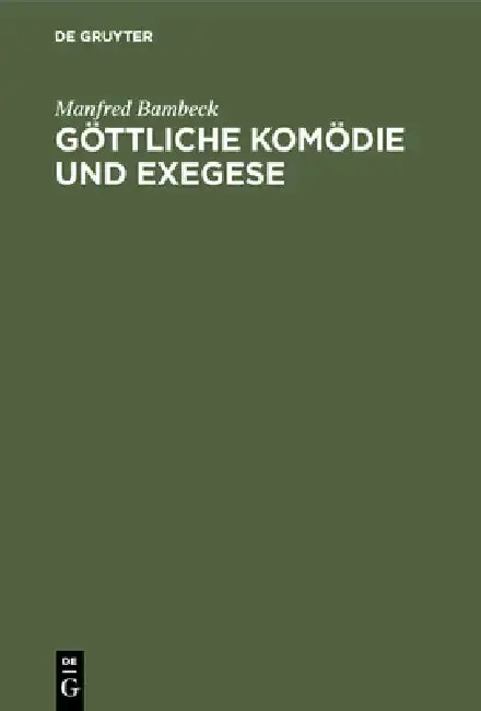 Cover of Göttliche Komödie und Exegese