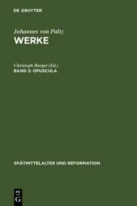 Cover of Opuscula