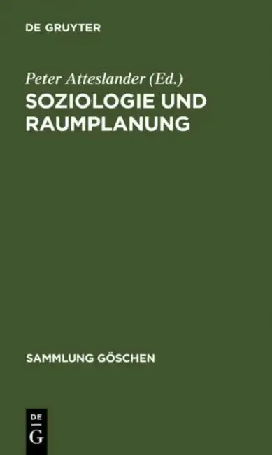 Cover of Soziologie und Raumplanung