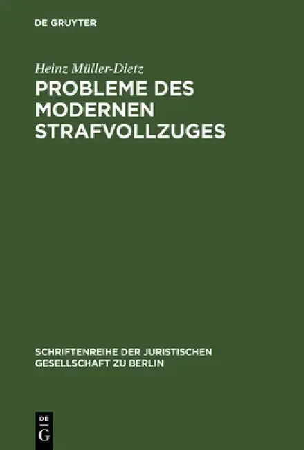 Cover of Probleme des modernen Strafvollzuges