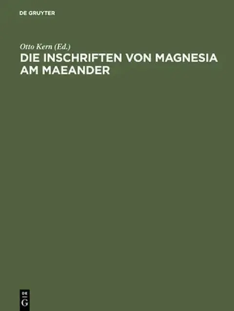 Cover of Die Inschriften Von Magnesia Am Maeander