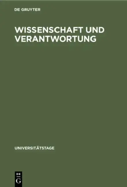 Cover of Wissenschaft Und Verantwortung