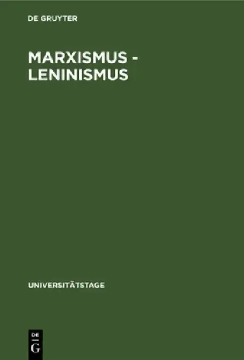Cover of Marxismus - Leninismus