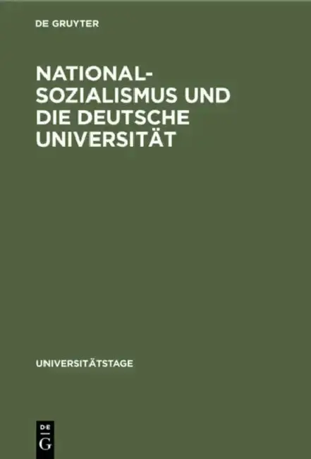 Cover of Nationalsozialismus Und Die Deutsche Universität