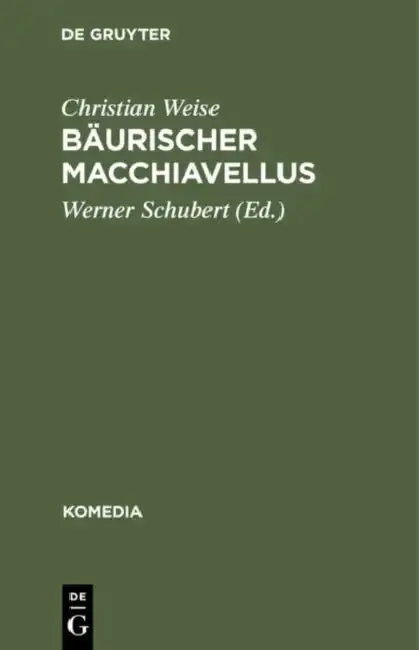 Cover of Bäurischer Macchiavellus