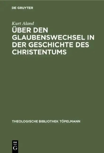Cover of Über den Glaubenswechsel in der Geschichte des Christentums