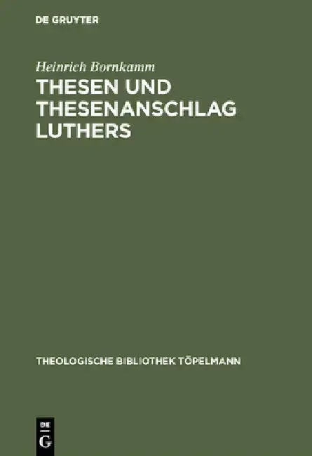 Cover of Thesen und Thesenanschlag Luthers