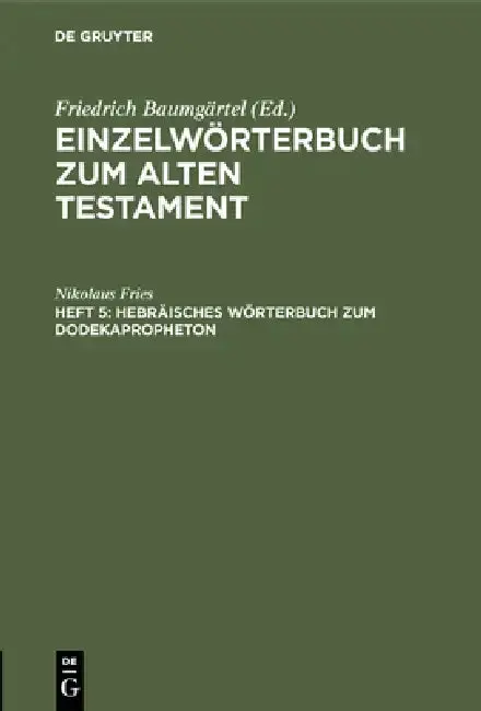 Cover of Hebräisches Wörterbuch Zum Dodekapropheton