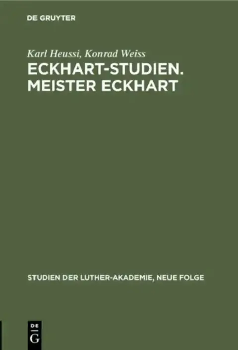 Cover of Eckhart-Studien. Meister Eckhart