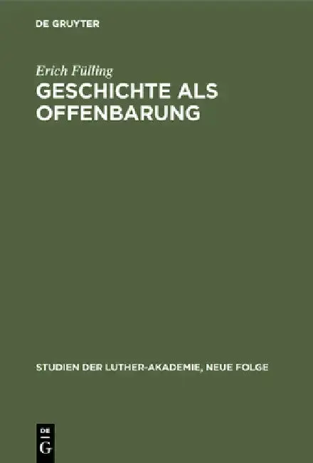 Cover of Geschichte als Offenbarung