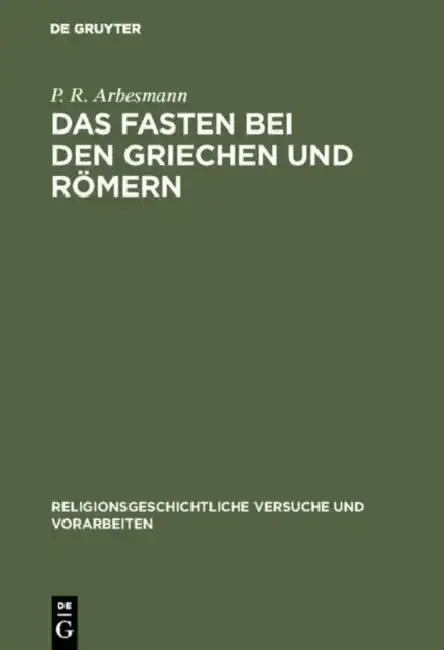 Cover of Das Fasten bei den Griechen und Römern