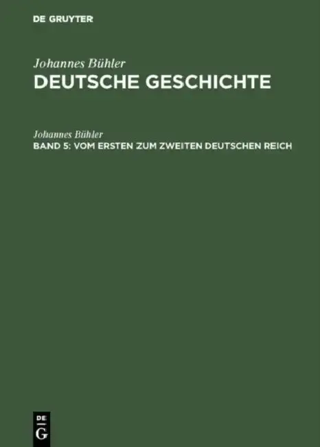 Cover of Vom Ersten Zum Zweiten Deutschen Reich