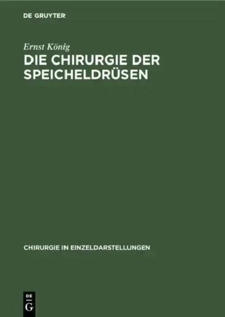 Cover of Die Chirurgie der Speicheldrüsen