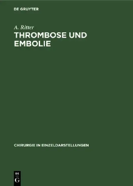 Cover of Thrombose und Embolie