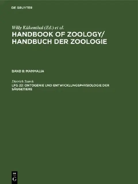 Cover of Ontogenie Und Entwicklungsphysiologie Der Säugetiere
