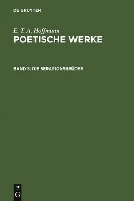 Cover of Die Serapionsbrüder, Band 1