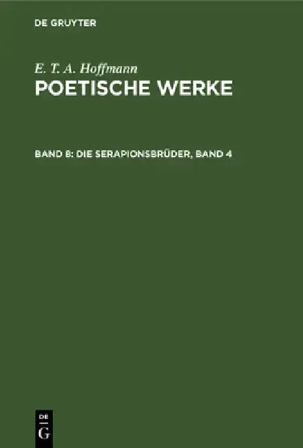 Cover of Die Serapionsbrüder, Band 4