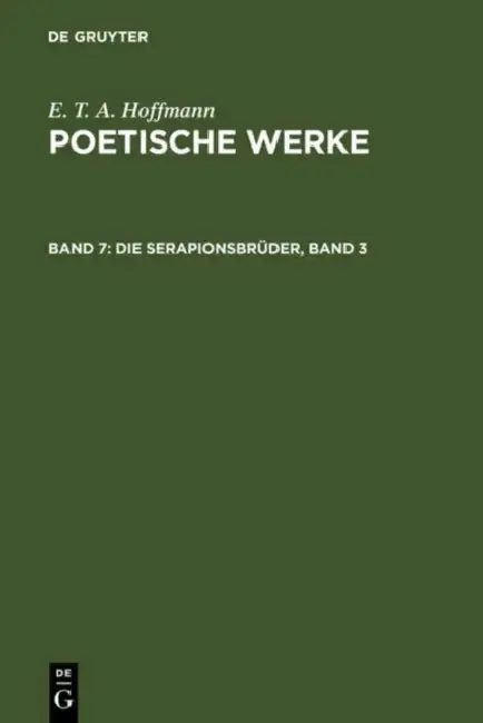 Cover of Die Serapionsbrüder, Band 3