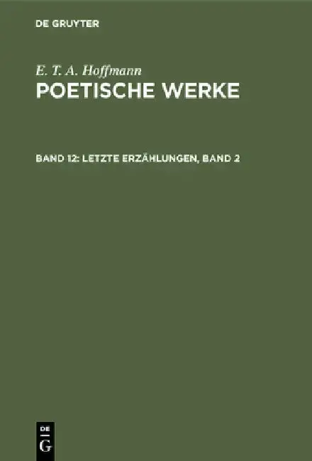 Cover of Letzte Erzählungen, Band 2