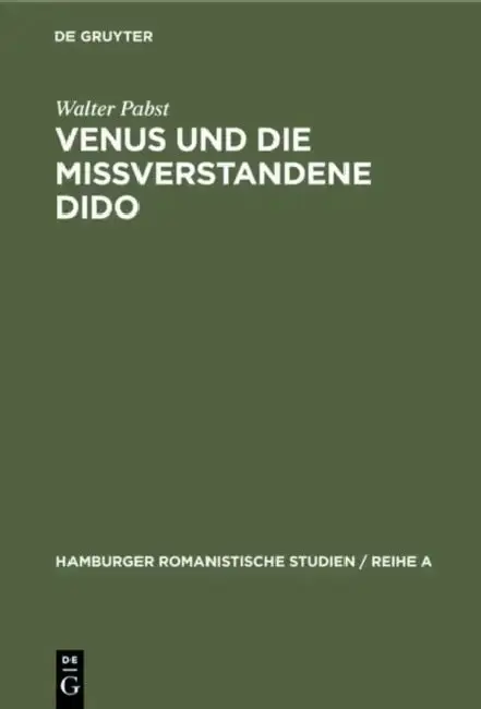 Cover of Venus Und Die Mißverstandene Dido