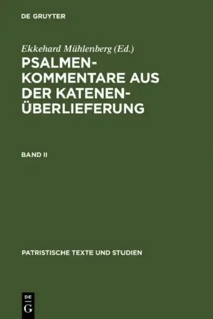 Cover of Psalmenkommentare Aus Der Katenenüberlieferung. Band II
