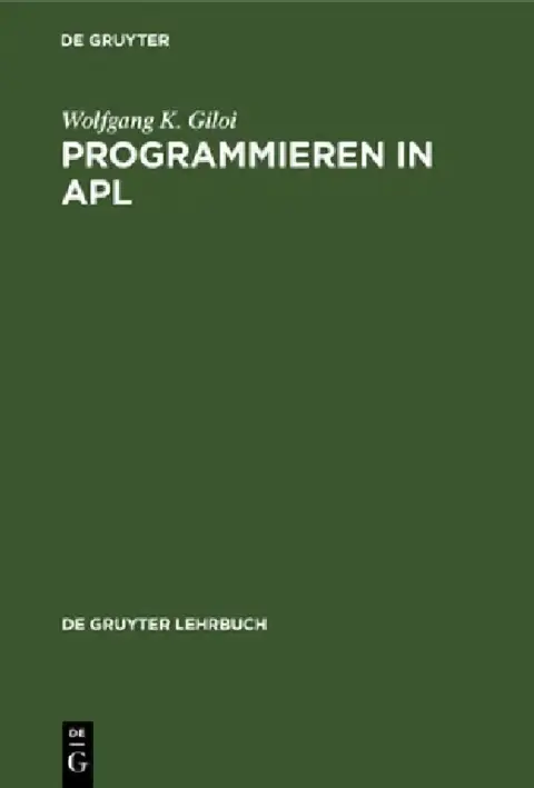 Cover of Programmieren in APL