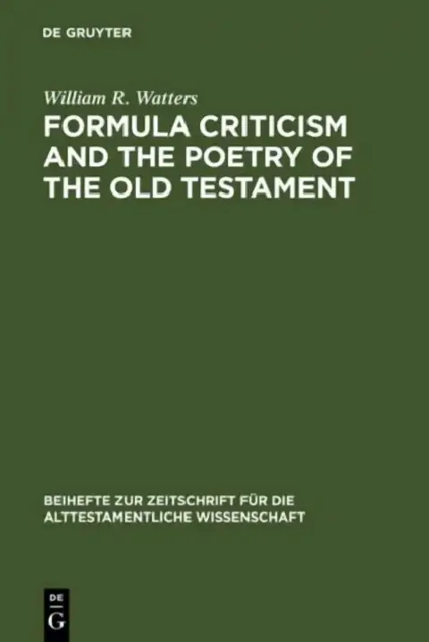 Cover of Formula Criticism and the Poetry of the Old Testament