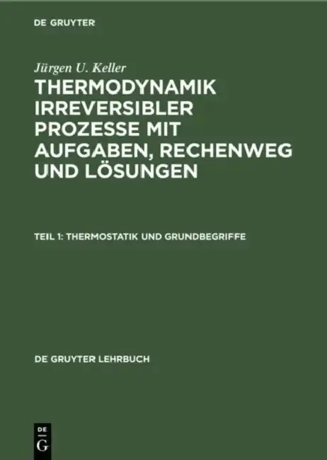 Cover of Thermostatik und Grundbegriffe