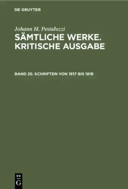 Cover of Schriften von 1817 bis 1818
