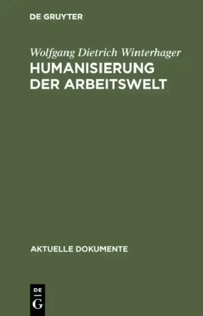 Cover of Humanisierung der Arbeitswelt