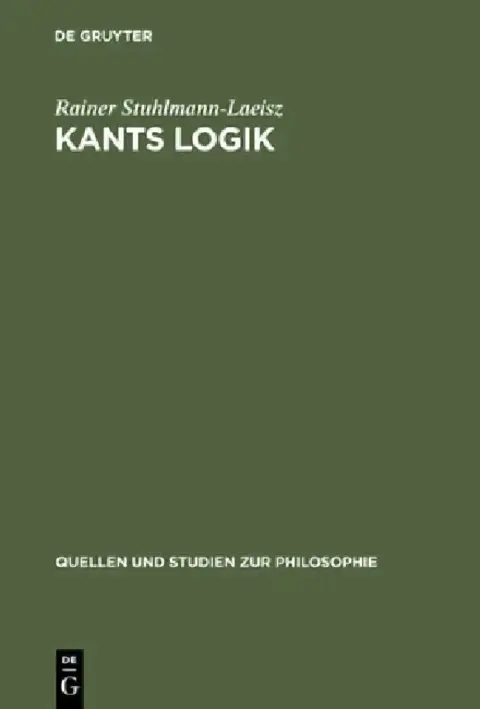 Cover of Kants Logik