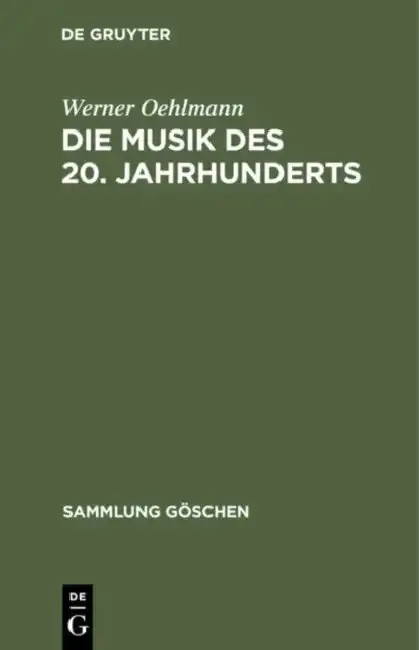 Cover of Die Musik des 20. Jahrhunderts