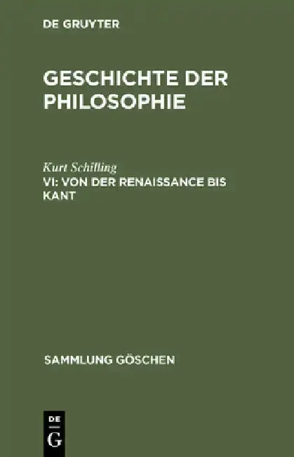 Cover of Von der Renaissance bis Kant
