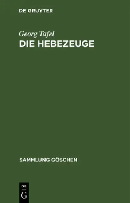 Cover of Die Hebezeuge