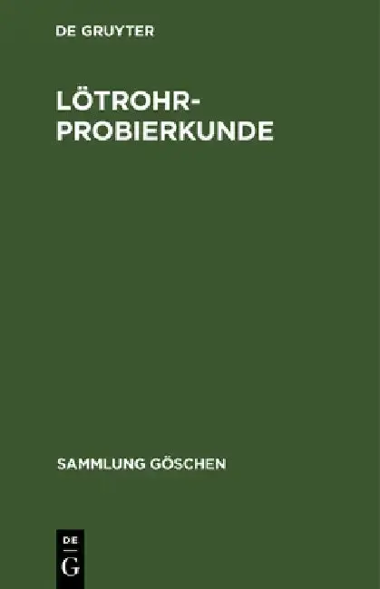 Cover of Lötrohrprobierkunde