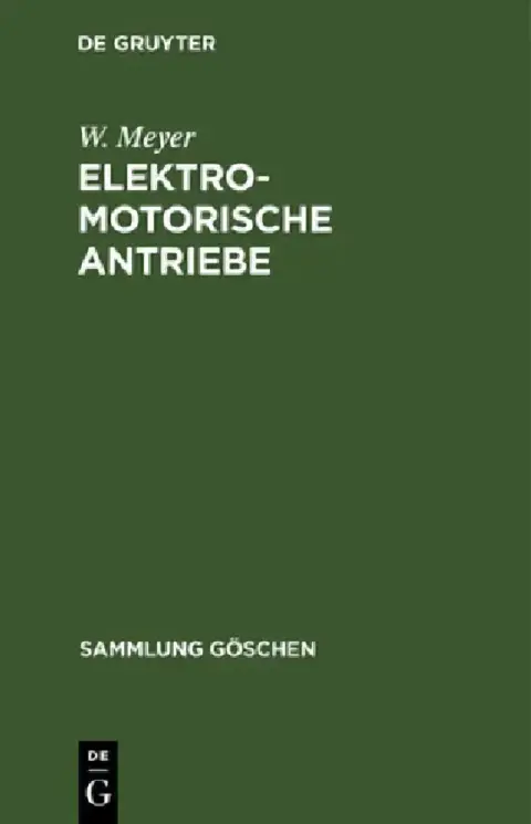 Cover of Elektromotorische Antriebe
