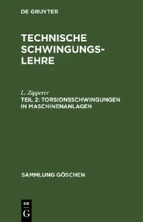 Cover of Torsionsschwingungen in Maschinenanlagen