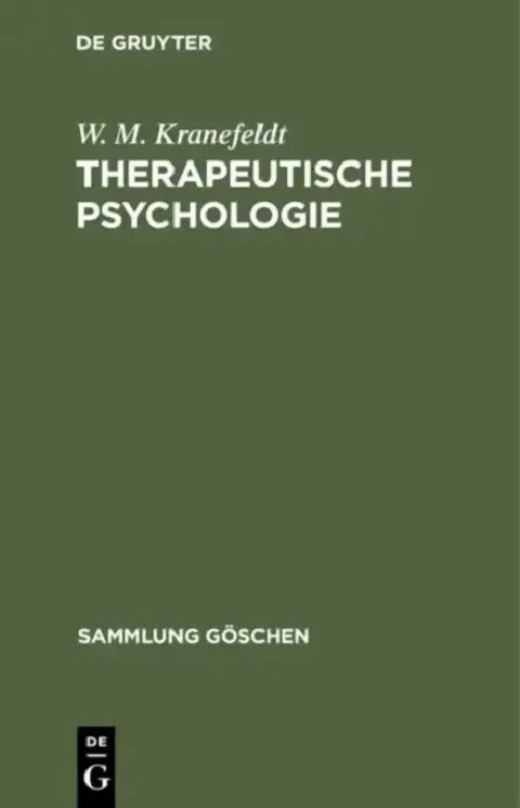 Cover of Therapeutische Psychologie