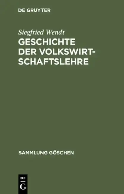 Cover of Geschichte der Volkswirtschaftslehre