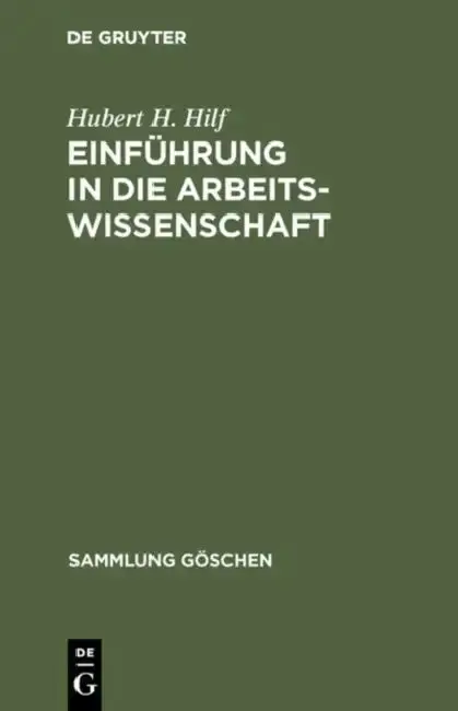 Cover of Einführung in die Arbeitswissenschaft