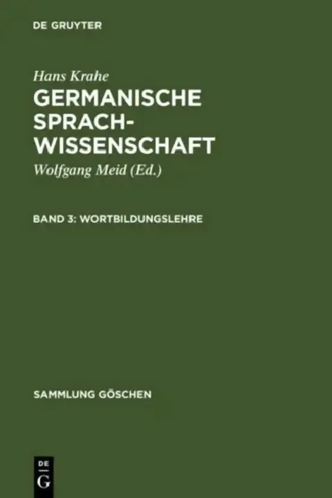 Cover of Wortbildungslehre