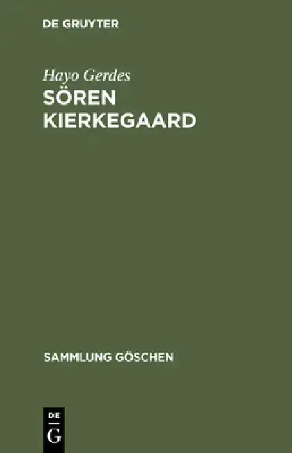 Cover of Sören Kierkegaard