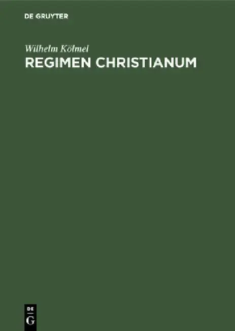 Cover of Regimen Christianum