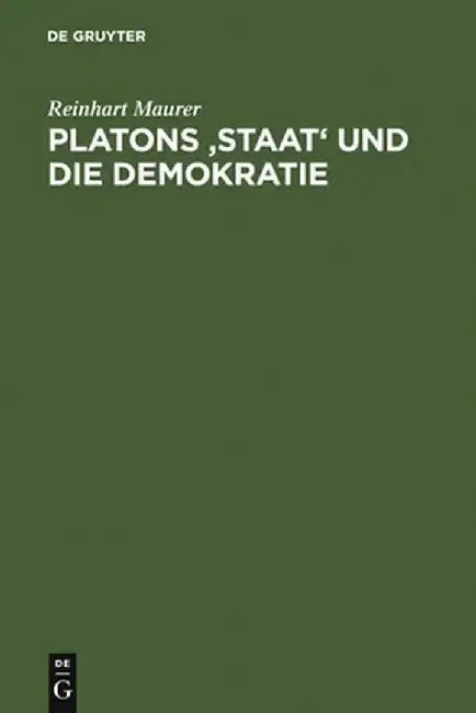 Cover of Platons 'Staat' Und Die Demokratie