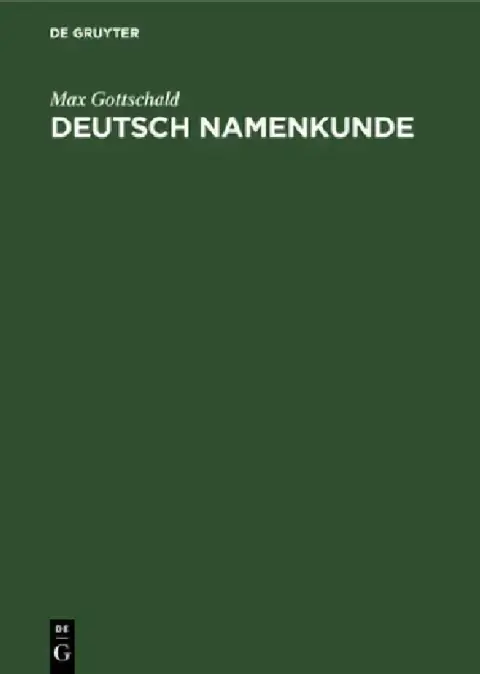 Cover of Deutsch Namenkunde