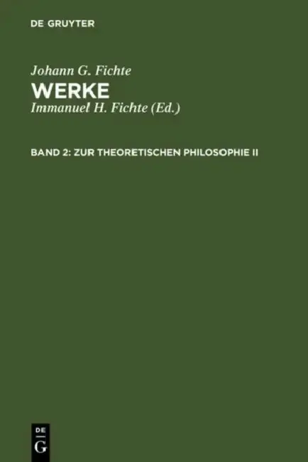 Cover of Zur Theoretischen Philosophie II